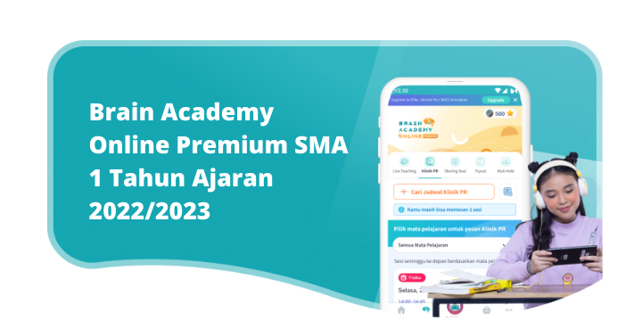 Brain Academy Online Premium SMA 1 Tahun Ajaran 2022/2023